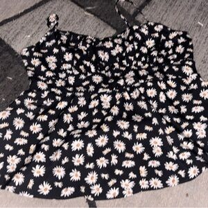 Floral Black Women's Top